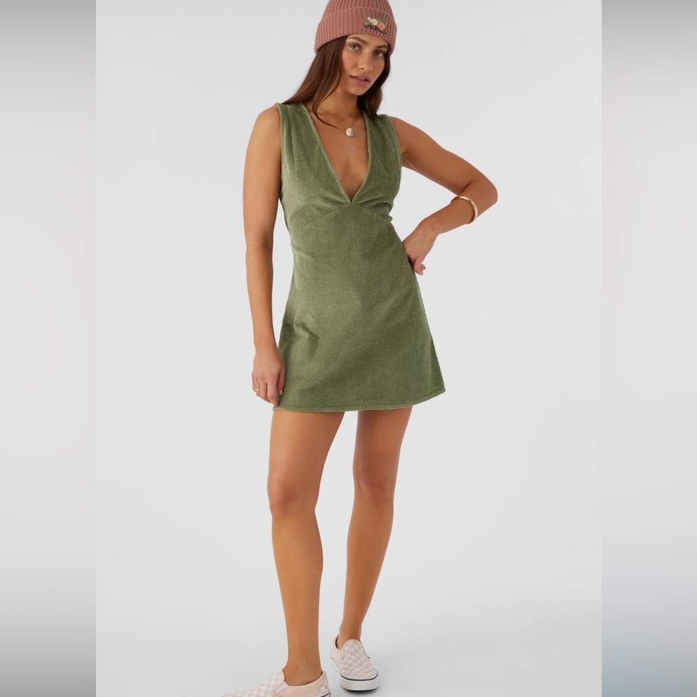 O'Neill Olive Green Poppy Dress SMALL
